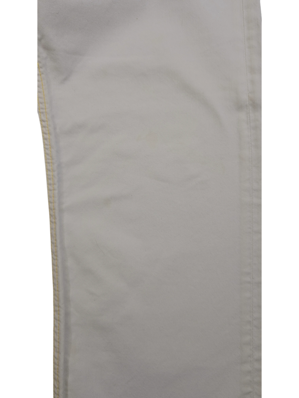 JAKE & IPI Diesel Rabox white denim jeans with yellow stitching, W34 L32