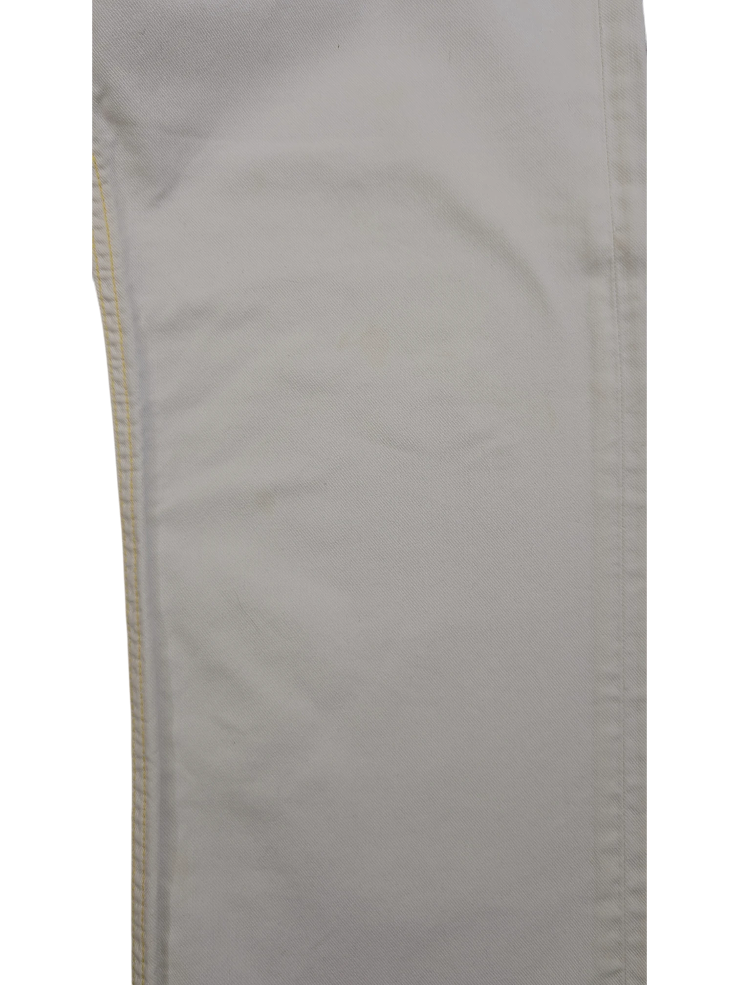 JAKE & IPI Diesel Rabox white denim jeans with yellow stitching, W34 L32
