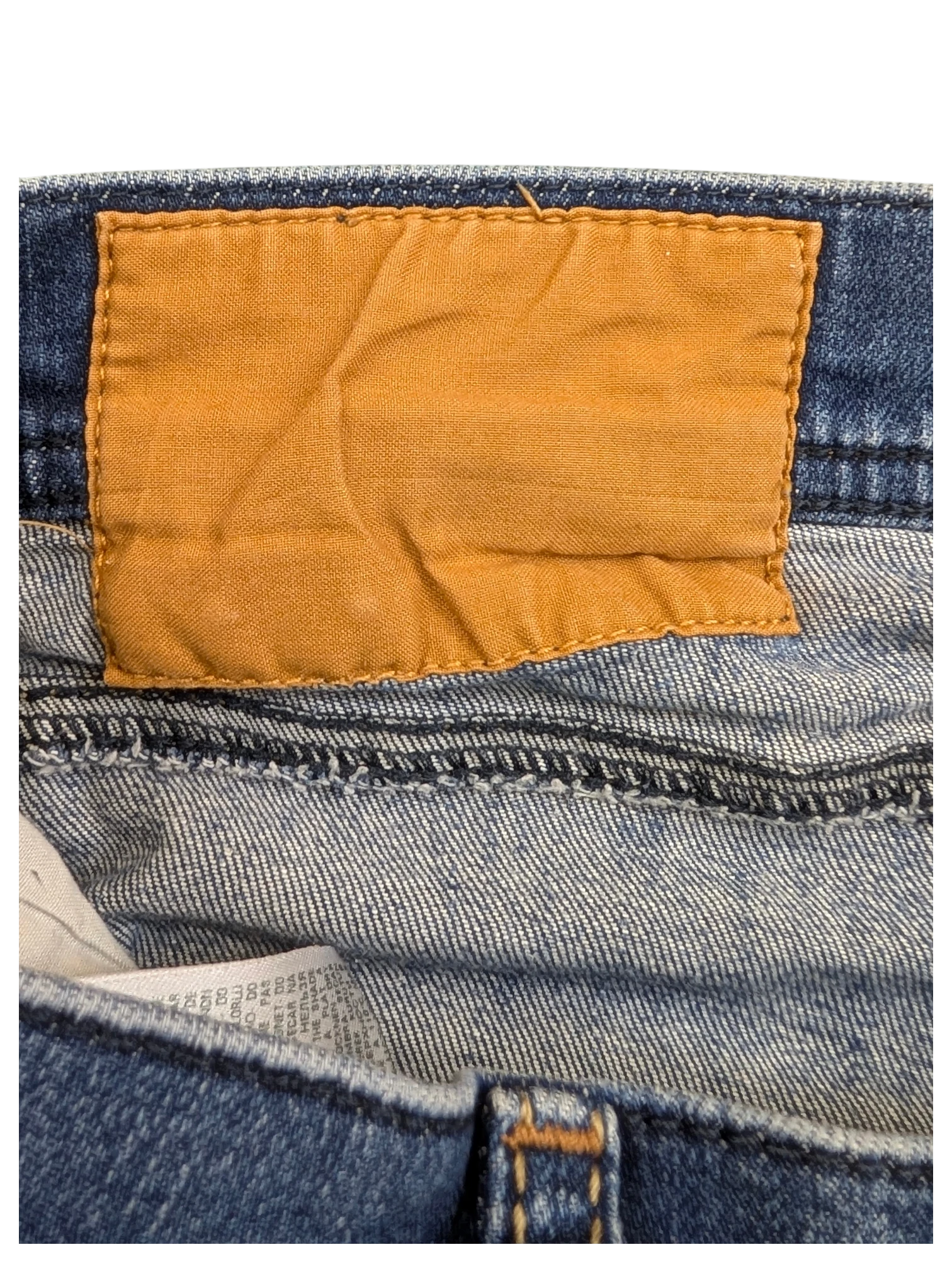 JAKE & IPI Diesel Tepphar jeans with a tan leather patch and blue denim. Size W32 L34.