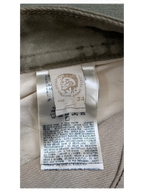 JAKE & IPI Diesel Thavar W34 L32 beige cotton blend jeans with care label detail.
