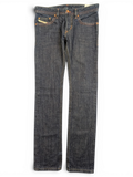 JAKE & IPI Diesel Thavar dark wash denim jeans with orange stitching and a slim fit.