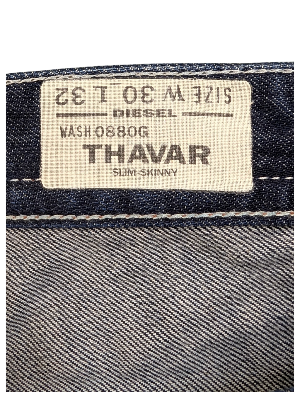 JAKE & IPI Diesel Thavar slim-skinny jeans in dark wash denim, size W30 L32.