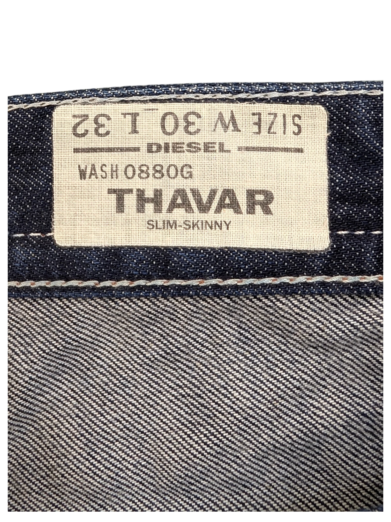 JAKE & IPI Diesel Thavar slim-skinny jeans in dark wash denim, size W30 L32.
