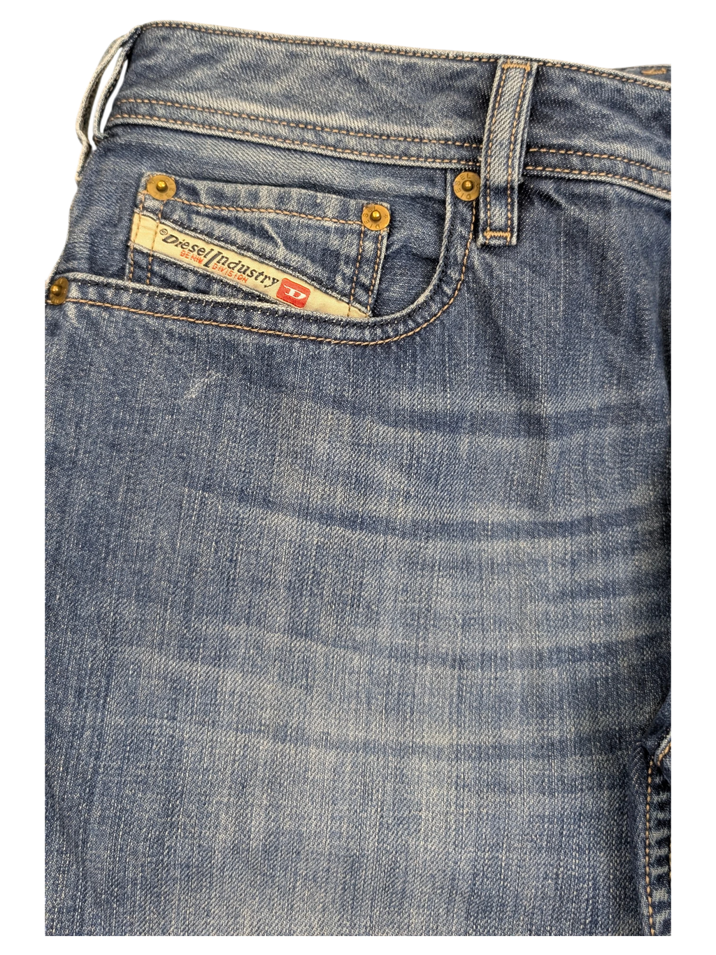 JAKE & IPI Diesel Zatiny bootcut jeans in blue denim, size W34 L32.