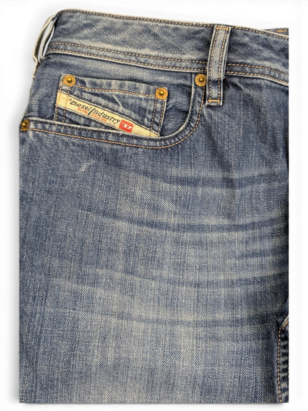 JAKE & IPI Diesel Zatiny bootcut jeans in blue denim, size W34 L32.
