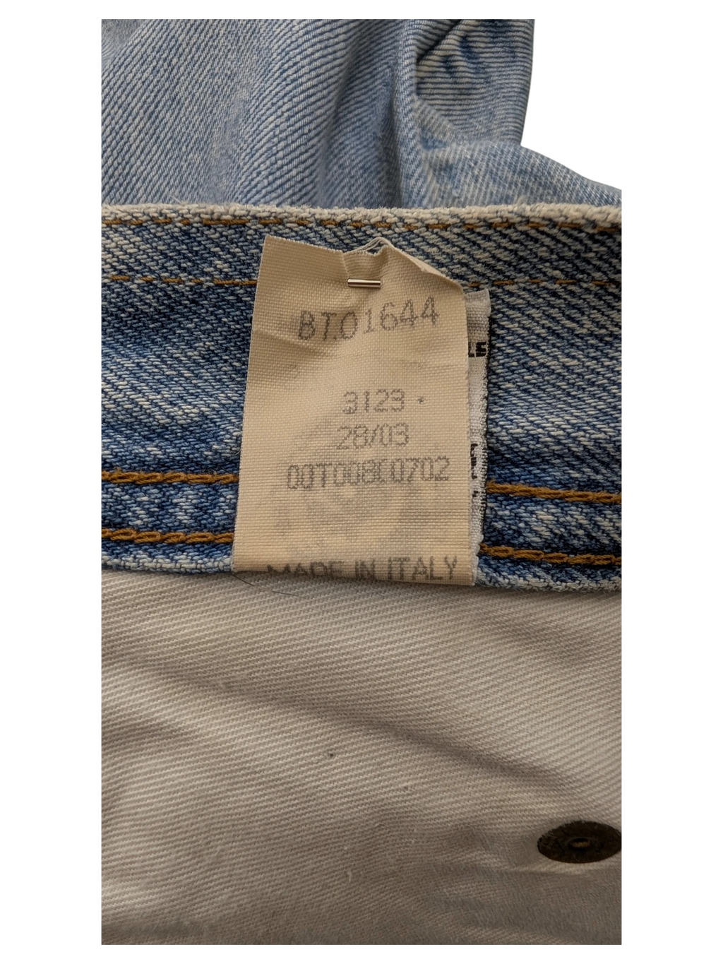 JAKE & IPI light wash denim jeans, size 28/03, made in Italy.