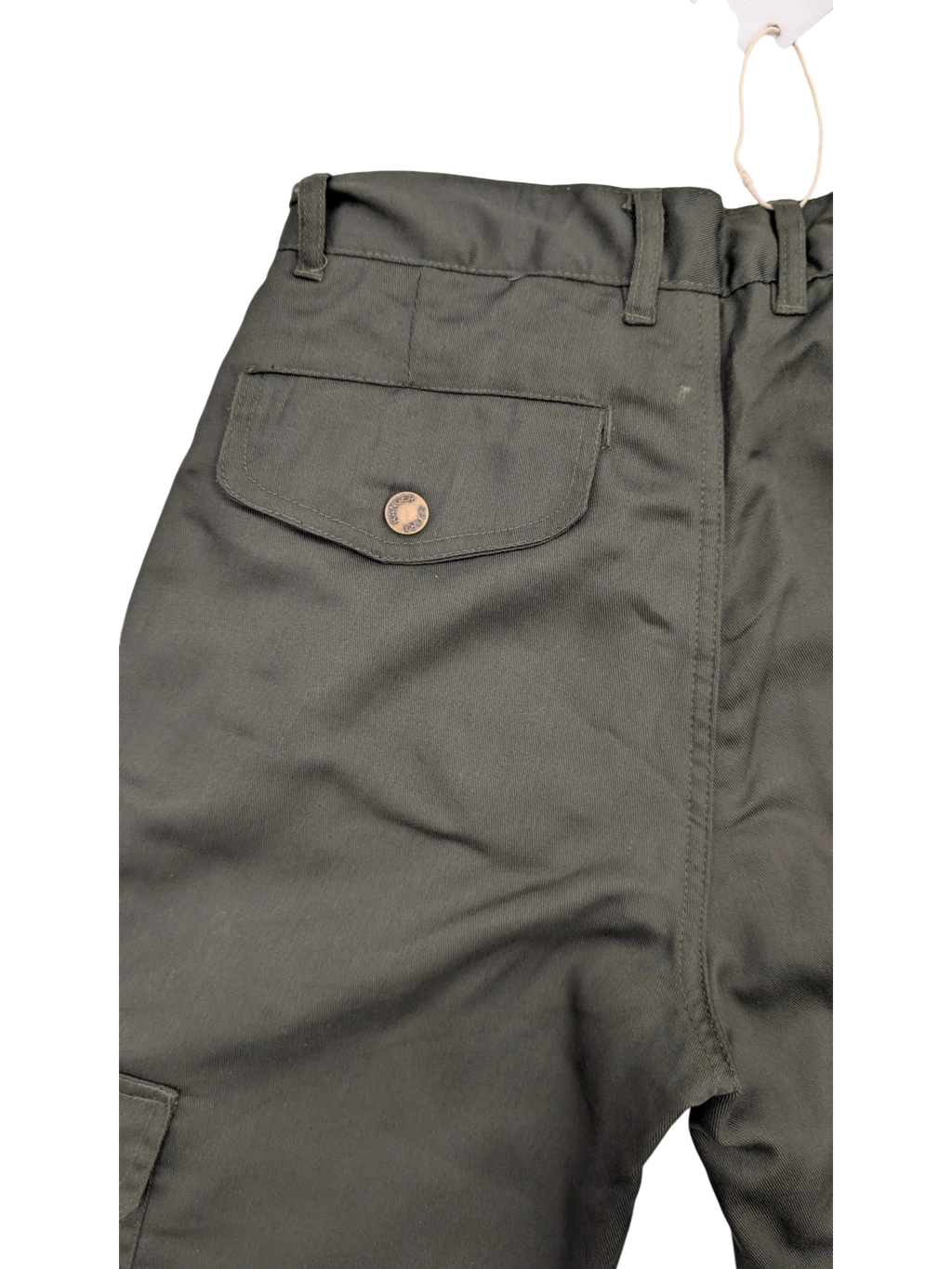 JAKE & IPI Ranger's Sport Cargo Pants in dark green, featuring a button-closure flap pocket and belt loops.