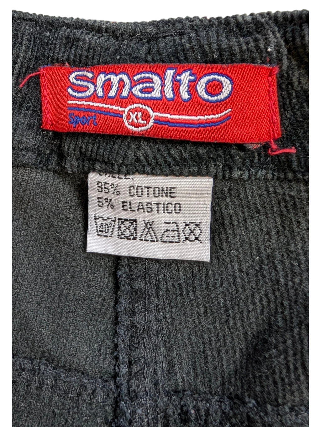 JAKE & IPI Smalto corduroy cargo pants in dark grey, size XL. Made of 95% cotton and 5% elastane.