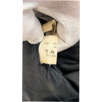 JAKE & IPI vintage black cotton silk structured jacket with satin collar detail and asymmetrical button front, made in France.
