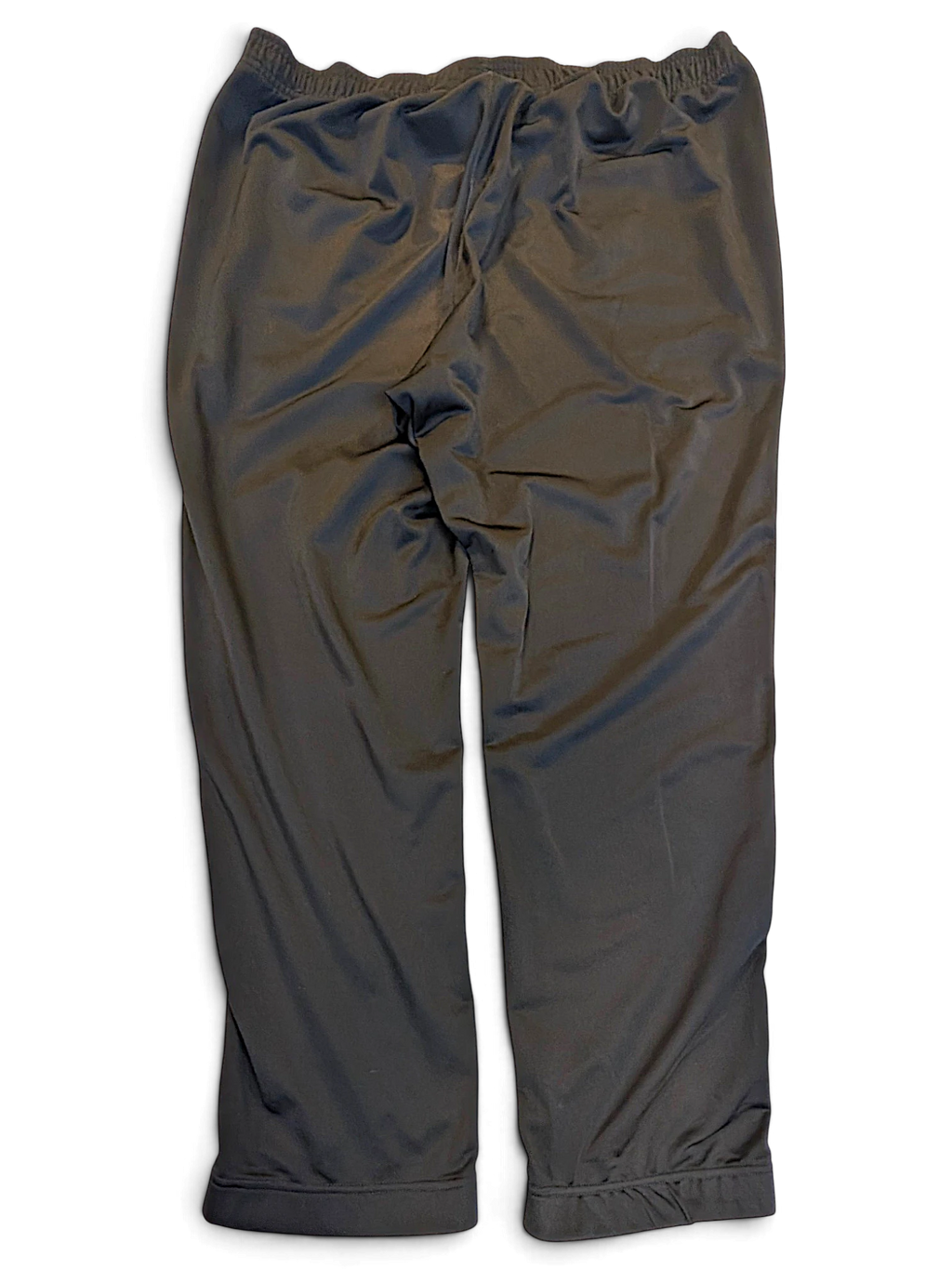 JAKE & IPI adidas black track pants with an elasticated waistband and relaxed fit, shown from the back.