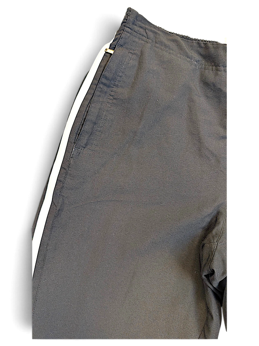 JAKE & IPI pre-owned adidas black track pants with signature white 3-stripes down the side