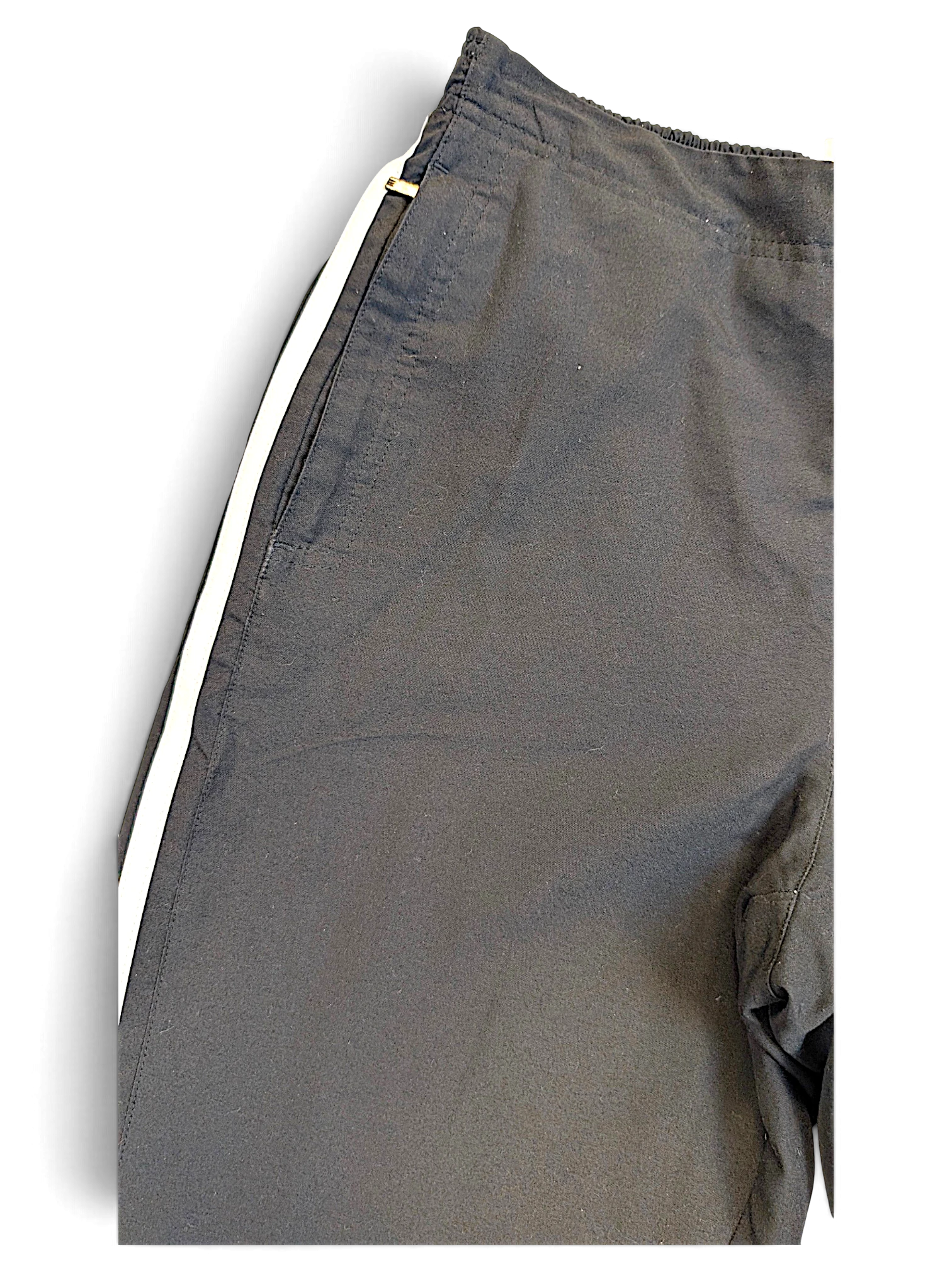 JAKE & IPI pre-owned adidas black track pants with signature white 3-stripes down the side