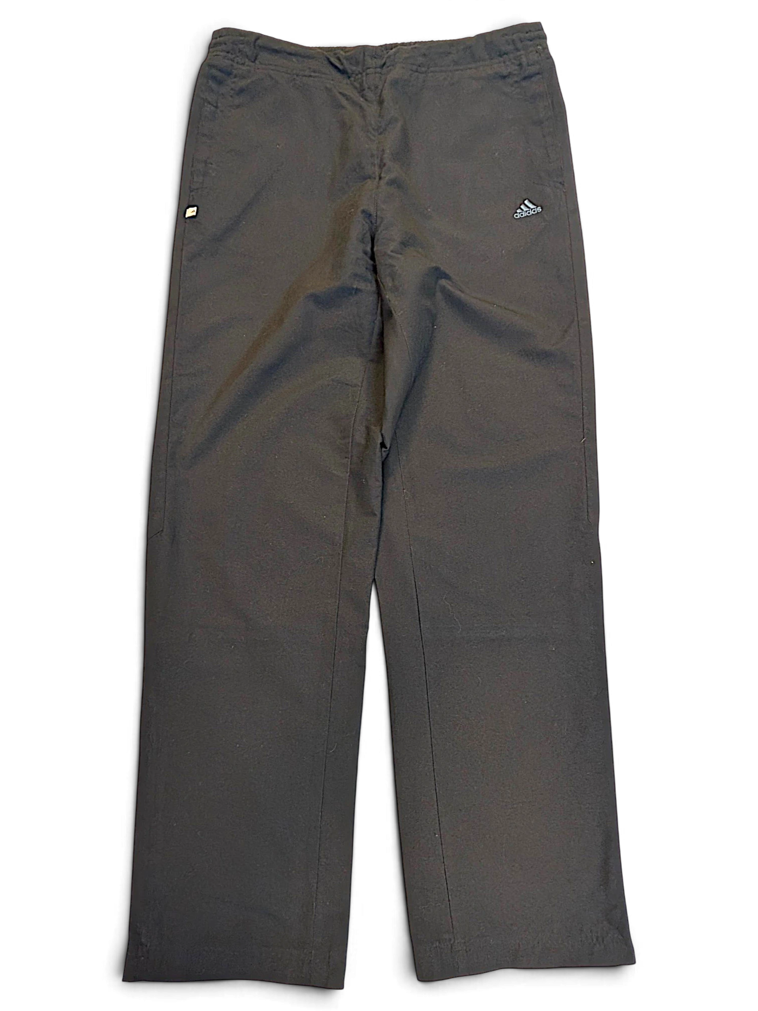 JAKE & IPI pre-owned adidas dark grey track pants with a tapered fit and small logo detail.