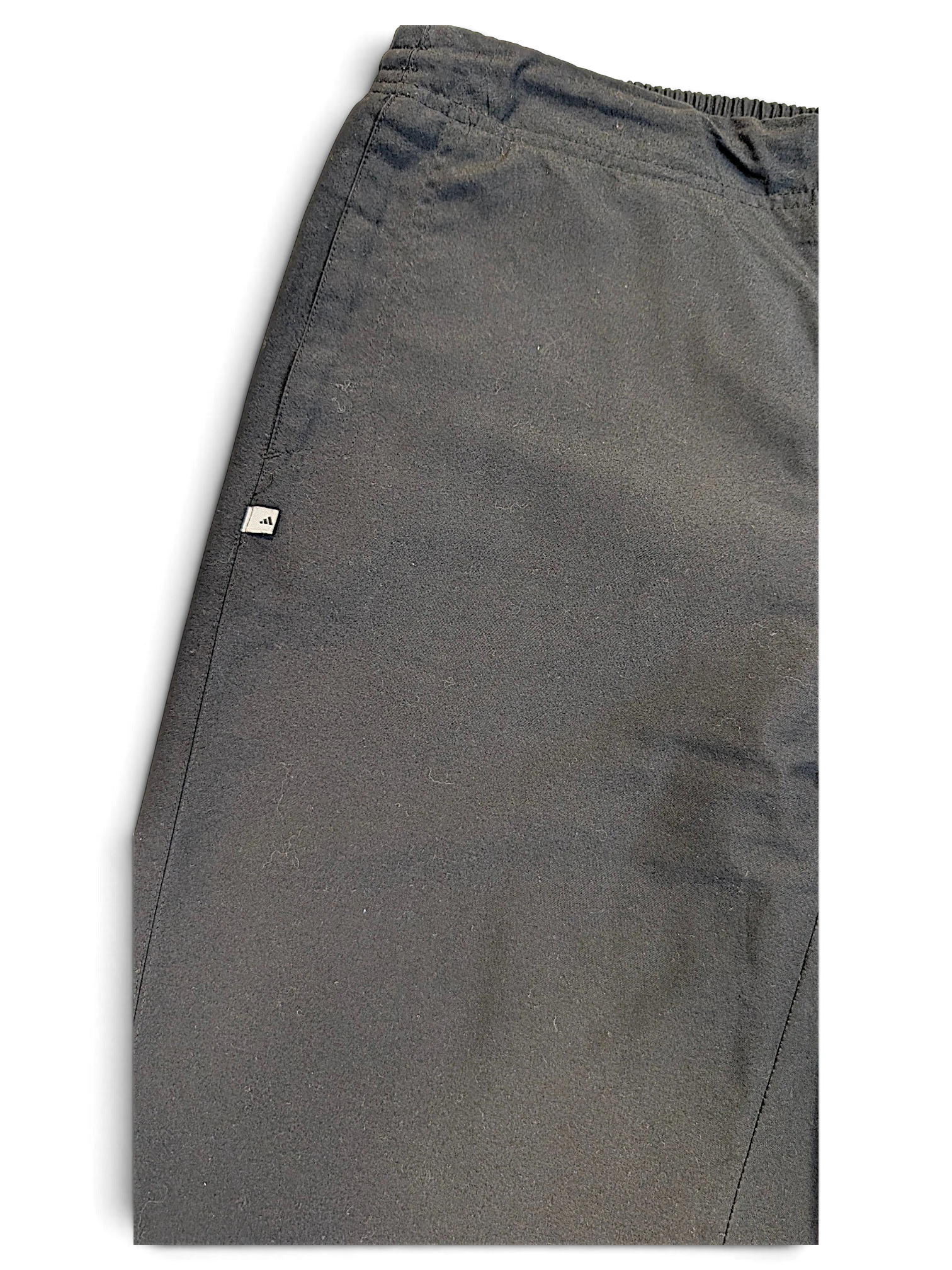 JAKE & IPI pre-owned adidas dark grey tapered track pants with subtle logo branding on the side