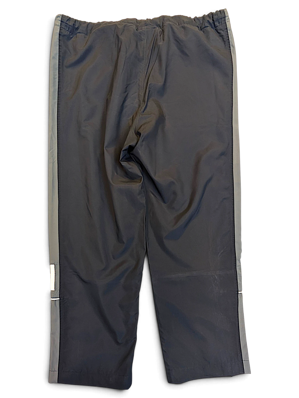 JAKE & IPI pre-owned adidas navy and grey track pants with contrast side panels and elasticated waist