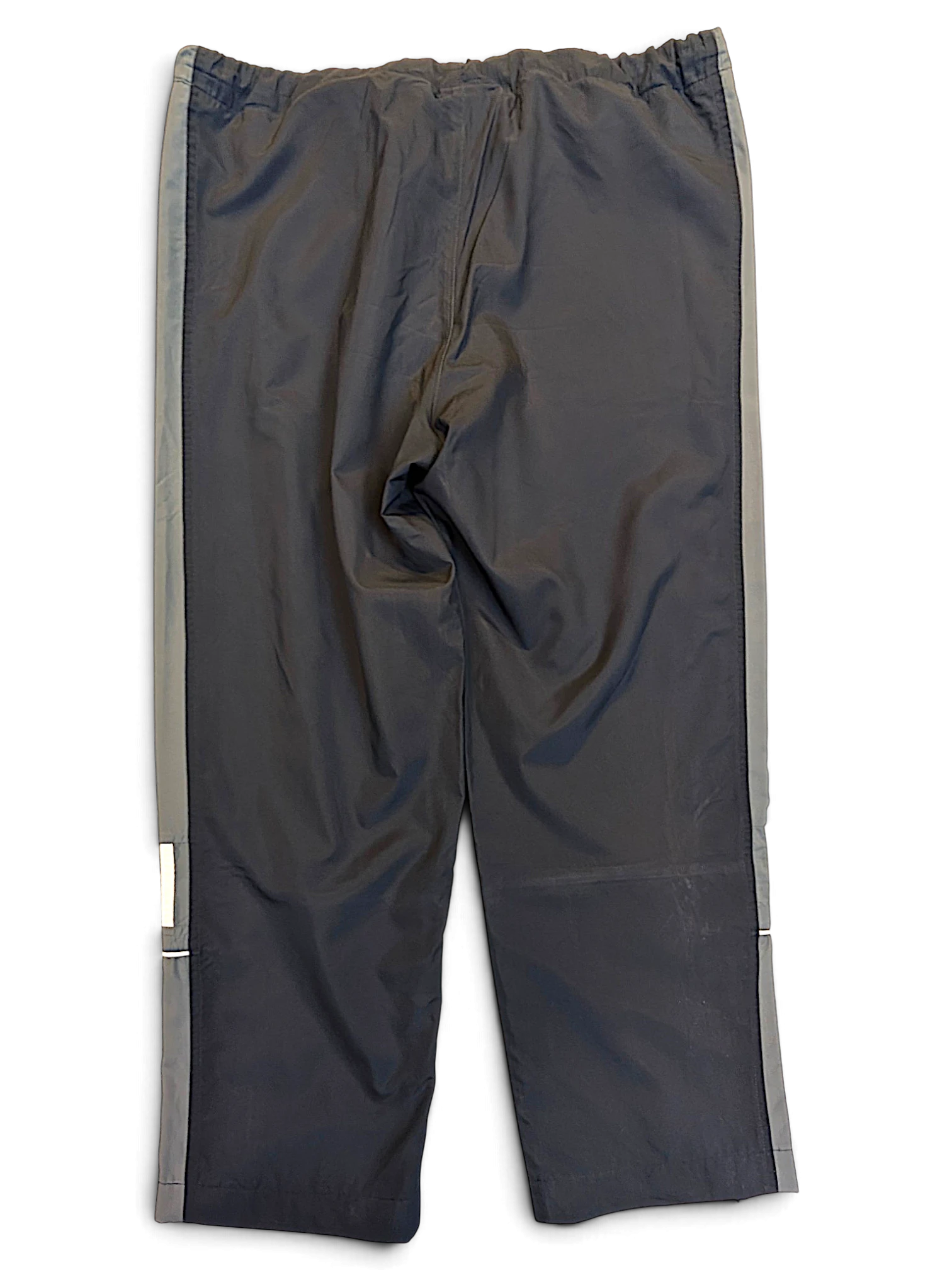 JAKE & IPI pre-owned adidas navy and grey track pants with contrast side panels and elasticated waist
