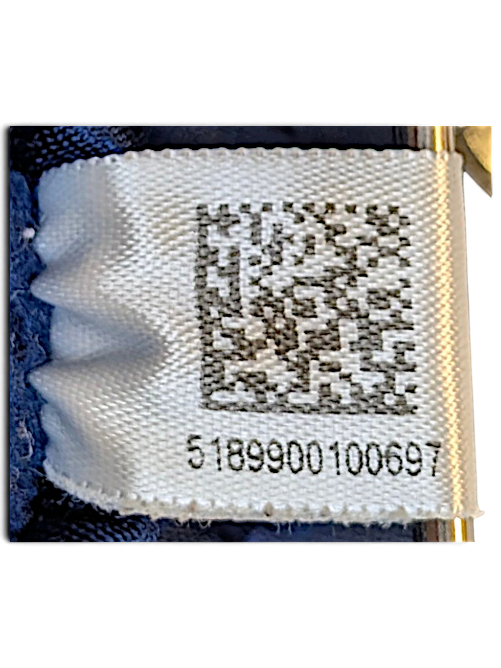 JAKE & IPI adidas track pants internal garment label with QR code and serial number
