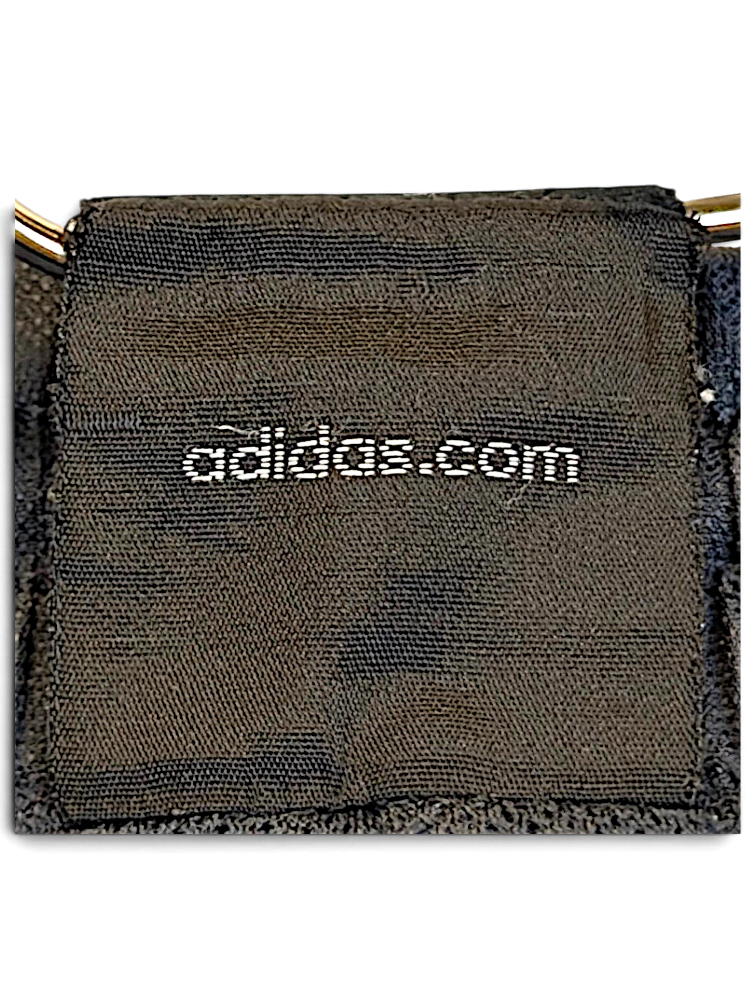 JAKE & IPI adidas track pants dark grey fabric label with white embroidered adidas.com logo