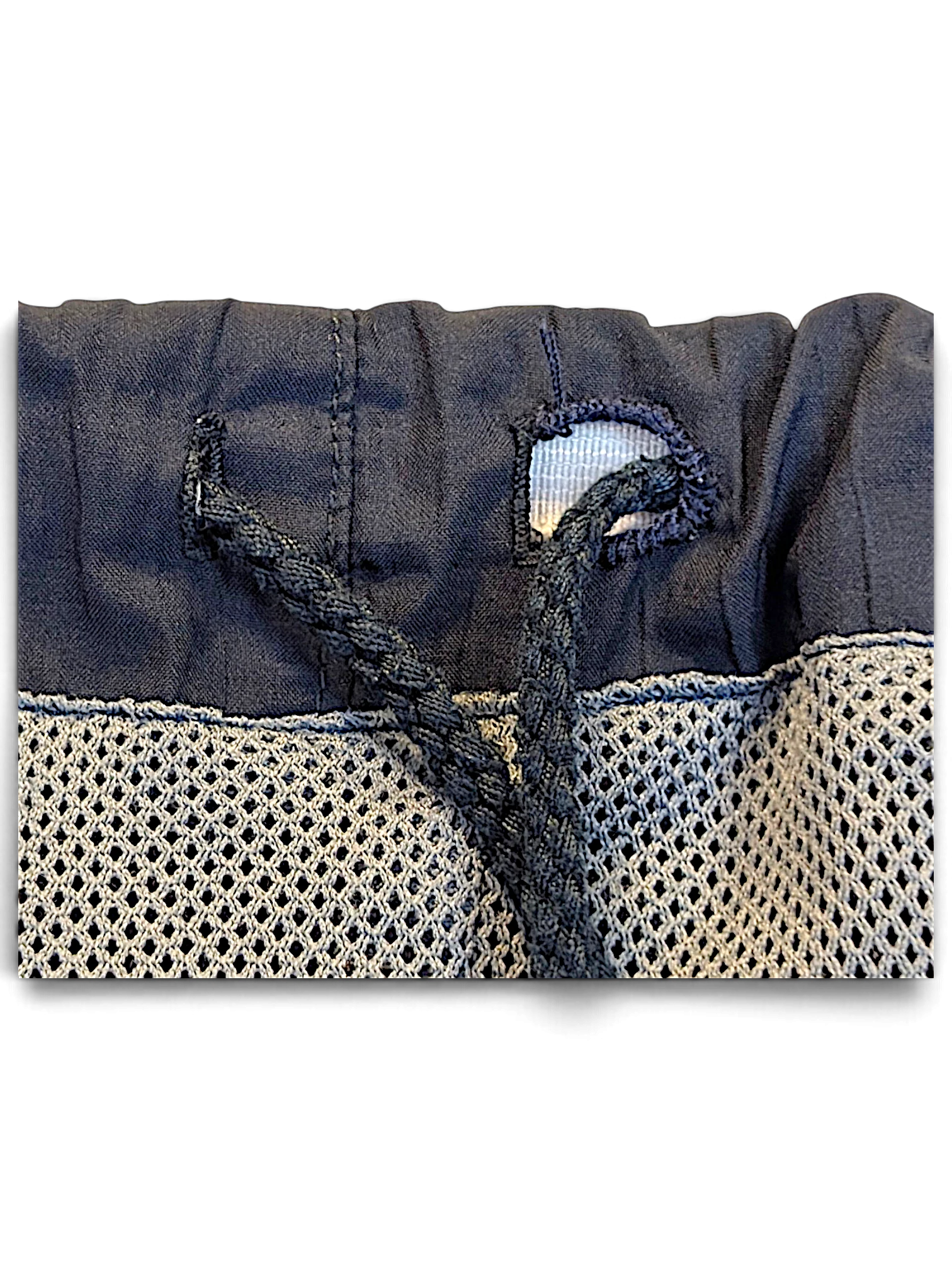 JAKE & IPI adidas navy and grey track pants featuring an elasticated waistband with a drawstring detail