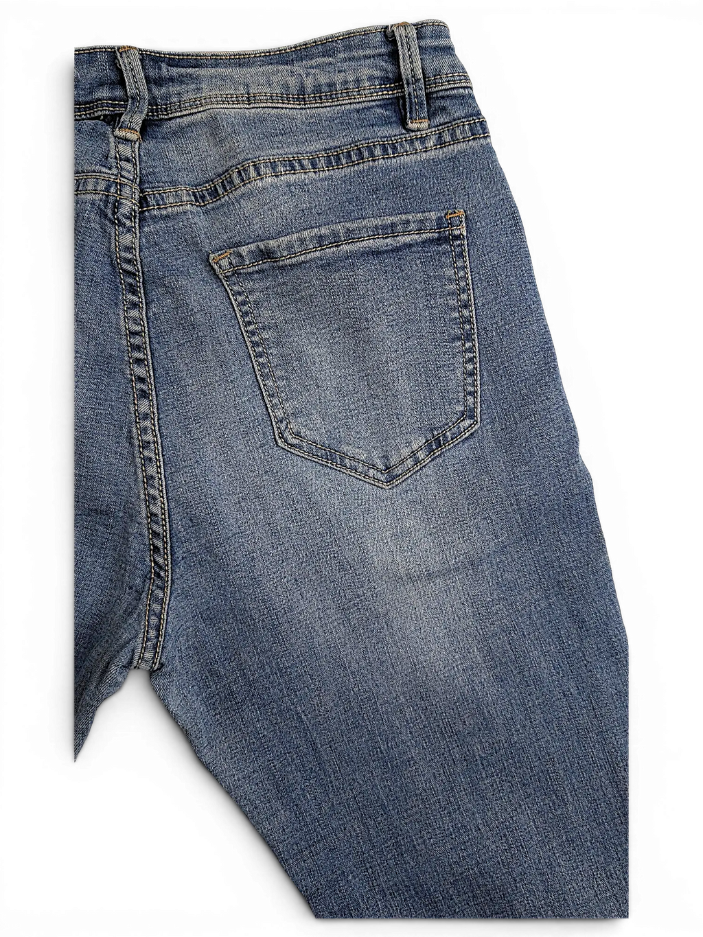 JAKE & IPI Amisu light blue skinny jeans featuring back pockets and classic denim stitching