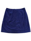 JAKE & IPI vintage Armani Jeans cobalt blue A-line mini skirt, stretch technical fabric, back zip, patch pocket detail. IT 42.