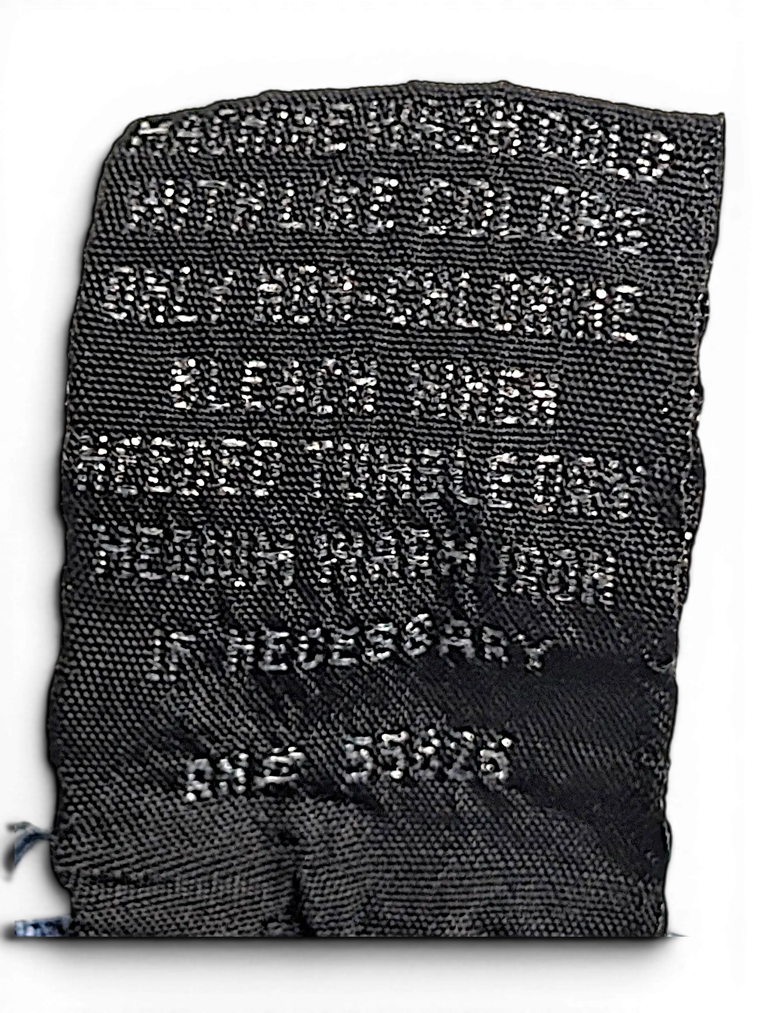 JAKE & IPI Baccini straight leg jeans care label with washing instructions on blue denim fabric