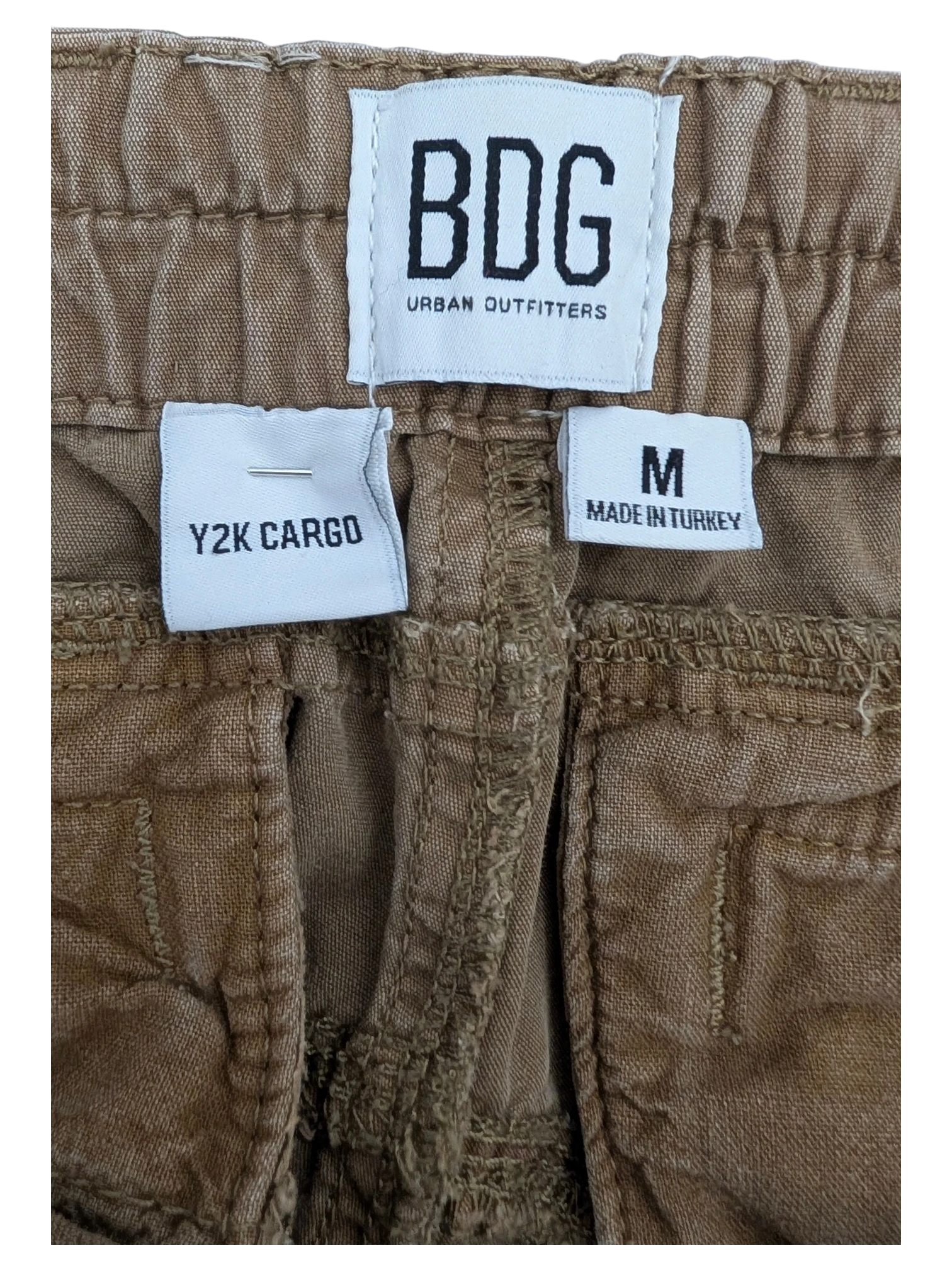 JAKE & IPI BDG Y2K cargo pants in brown, size M. Made in Turkey.