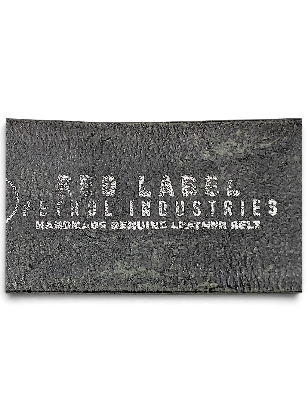 JAKE & IPI Petrol Red Label black genuine leather belt interior branding and size 85 stamp
