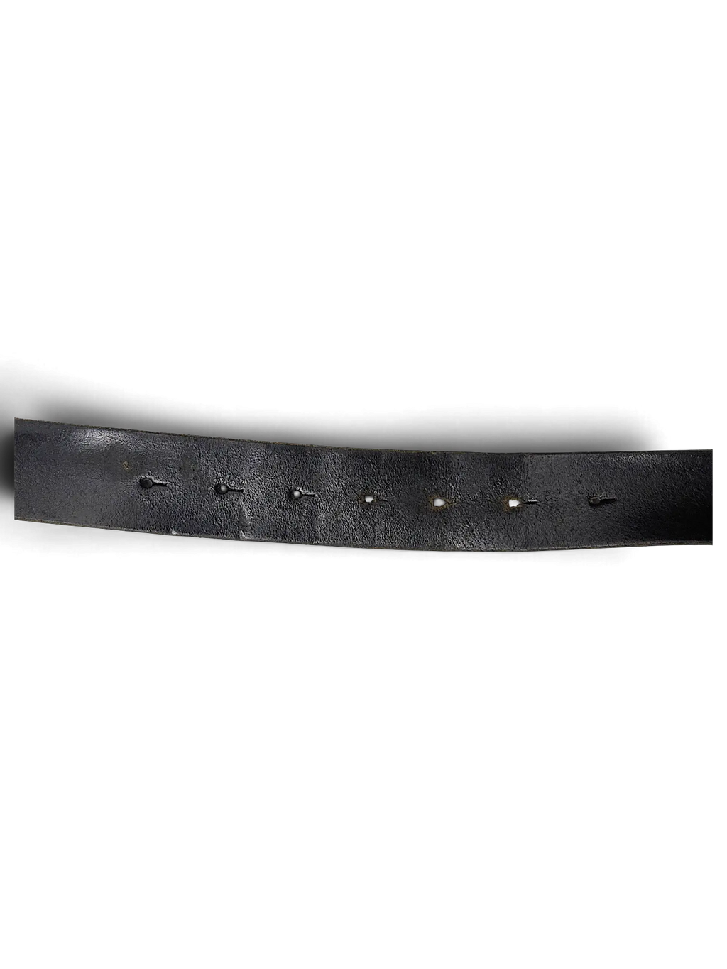 JAKE & IPI Jeans Fritz black leather belt featuring a smooth finish and evenly spaced adjustment holes