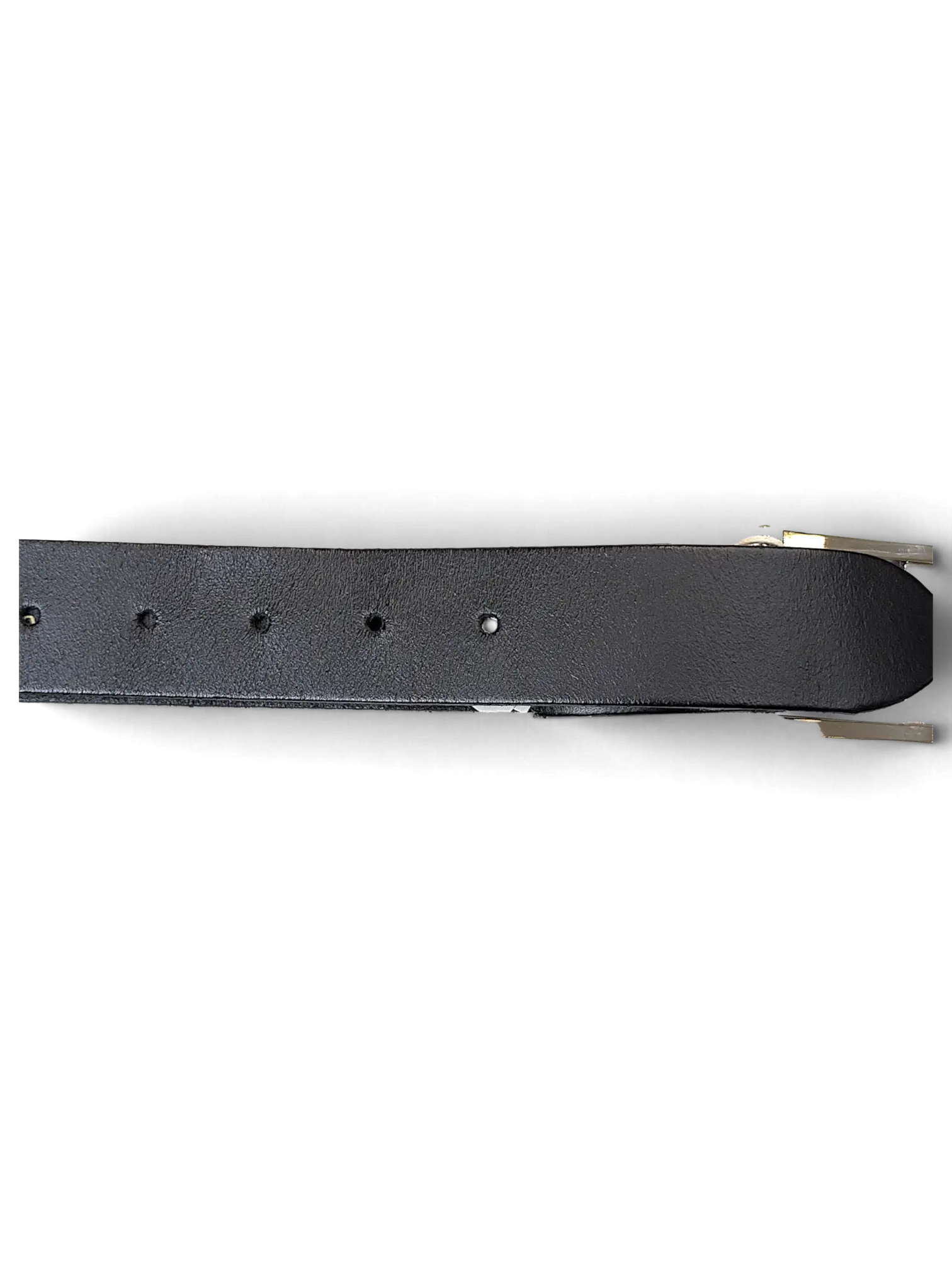 JAKE & IPI S. Oliver black leather belt with a silver-tone metal buckle and visible adjustment holes