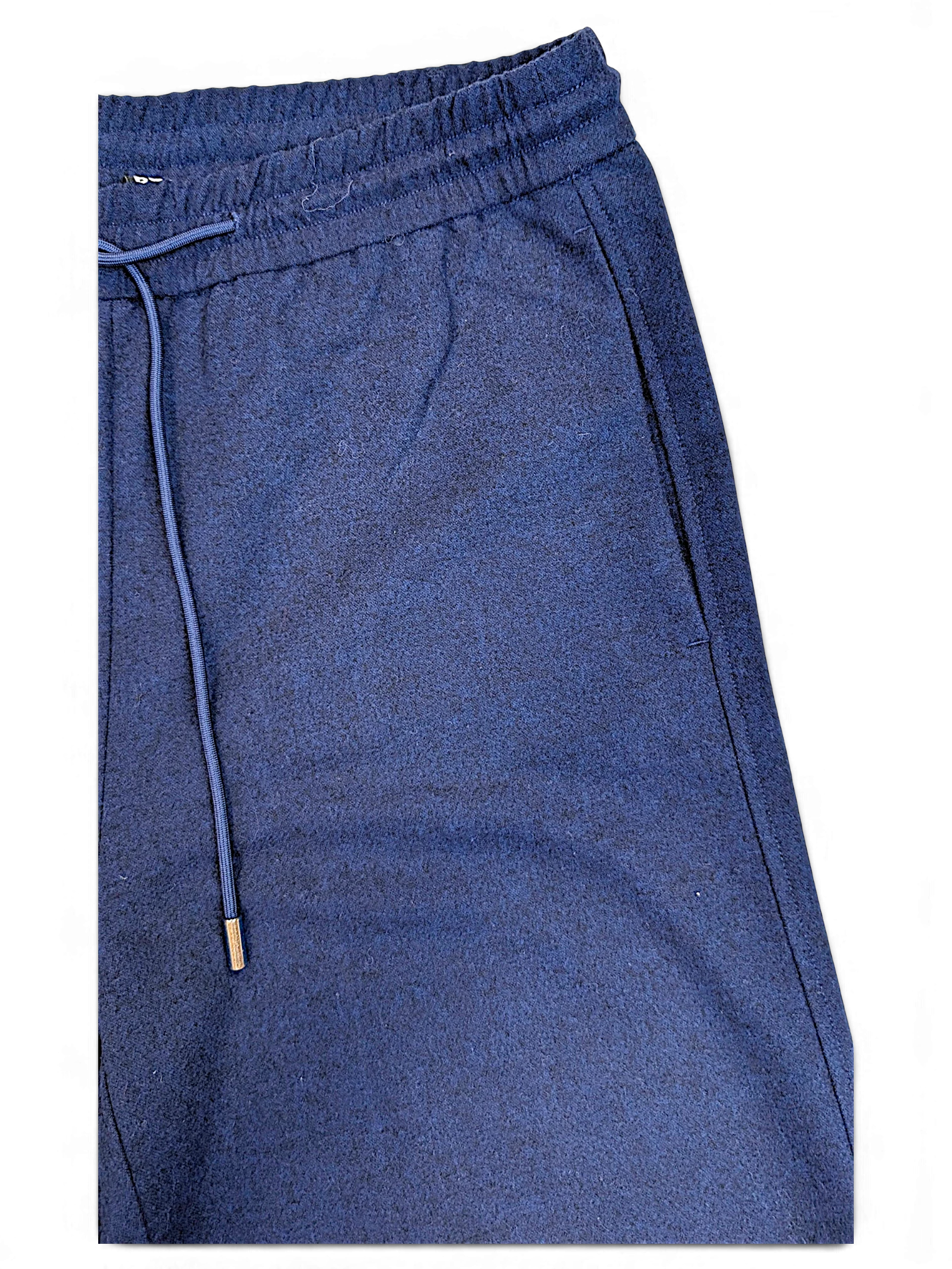 JAKE & IPI BOSS navy blue velour track pants with an elasticated drawstring waistband and soft textured finish