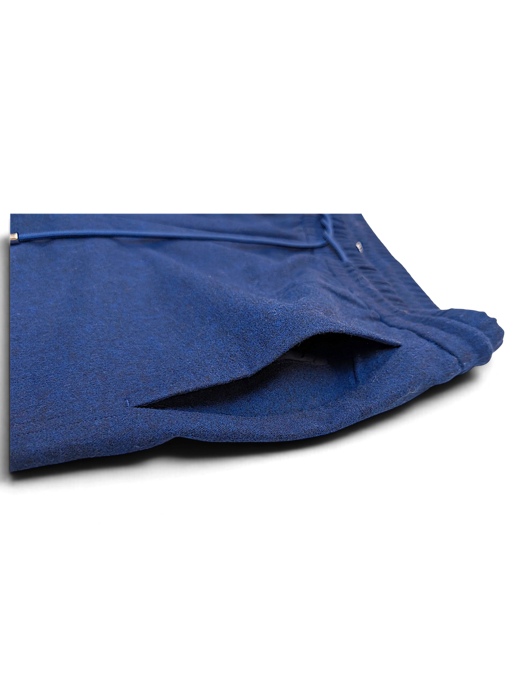 JAKE & IPI pre-owned BOSS navy velour track pants featuring a soft textured finish and drawstring waist detail