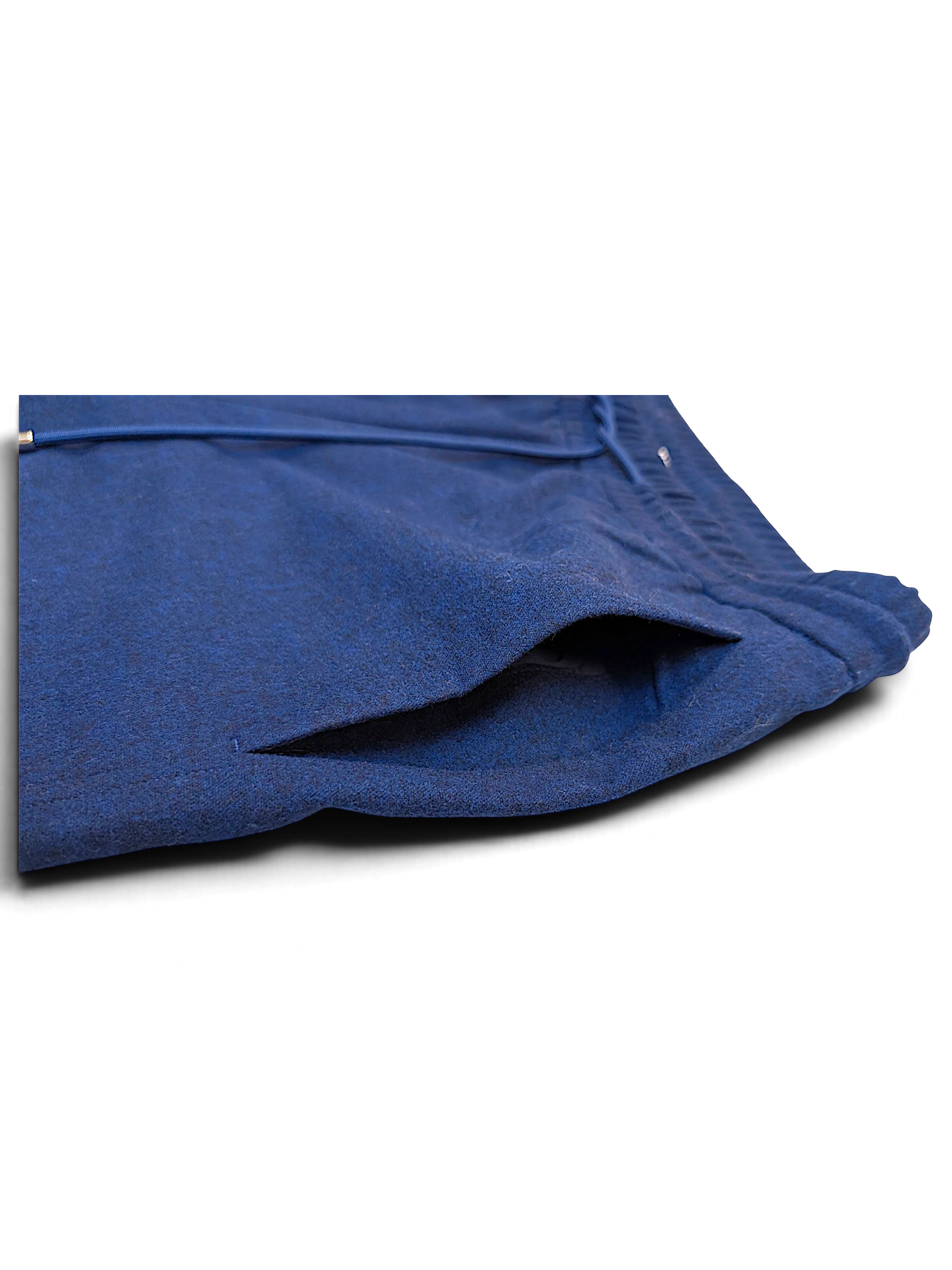 JAKE & IPI pre-owned BOSS navy velour track pants featuring a soft textured finish and drawstring waist detail