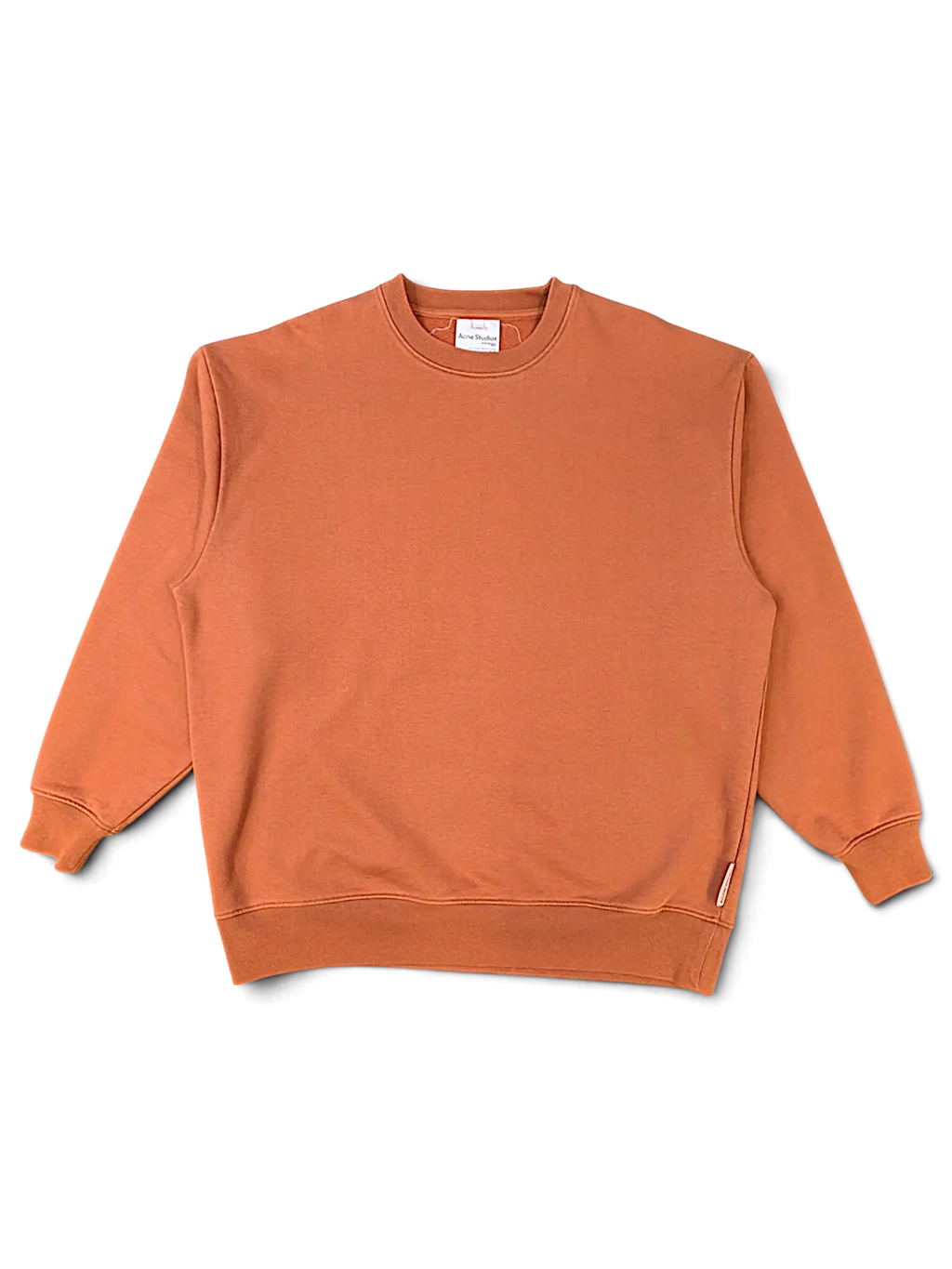 JAKE & IPI Acne Studios brown crewneck sweatshirt in soft cotton with long sleeves and ribbed cuffs