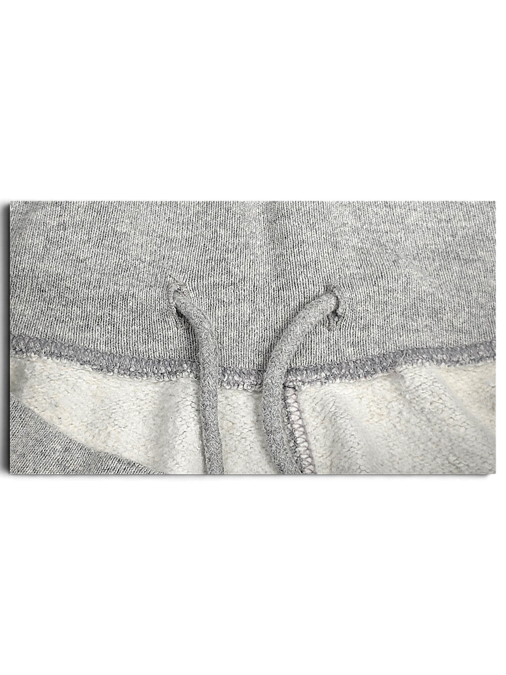 JAKE & IPI Champion Reverse Weave grey fleece joggers featuring an adjustable drawstring waistband detail