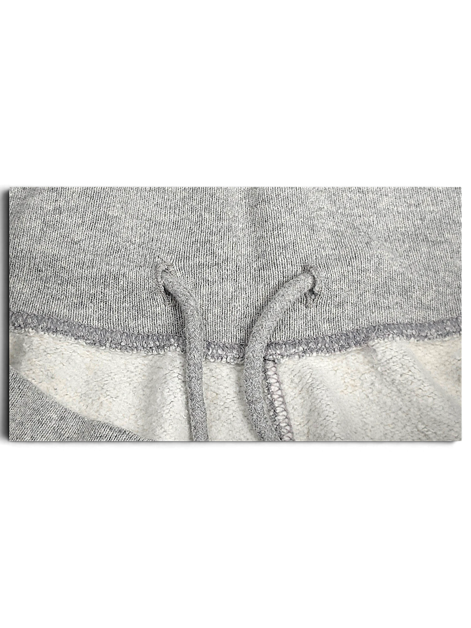 JAKE & IPI Champion Reverse Weave grey fleece joggers featuring an adjustable drawstring waistband detail
