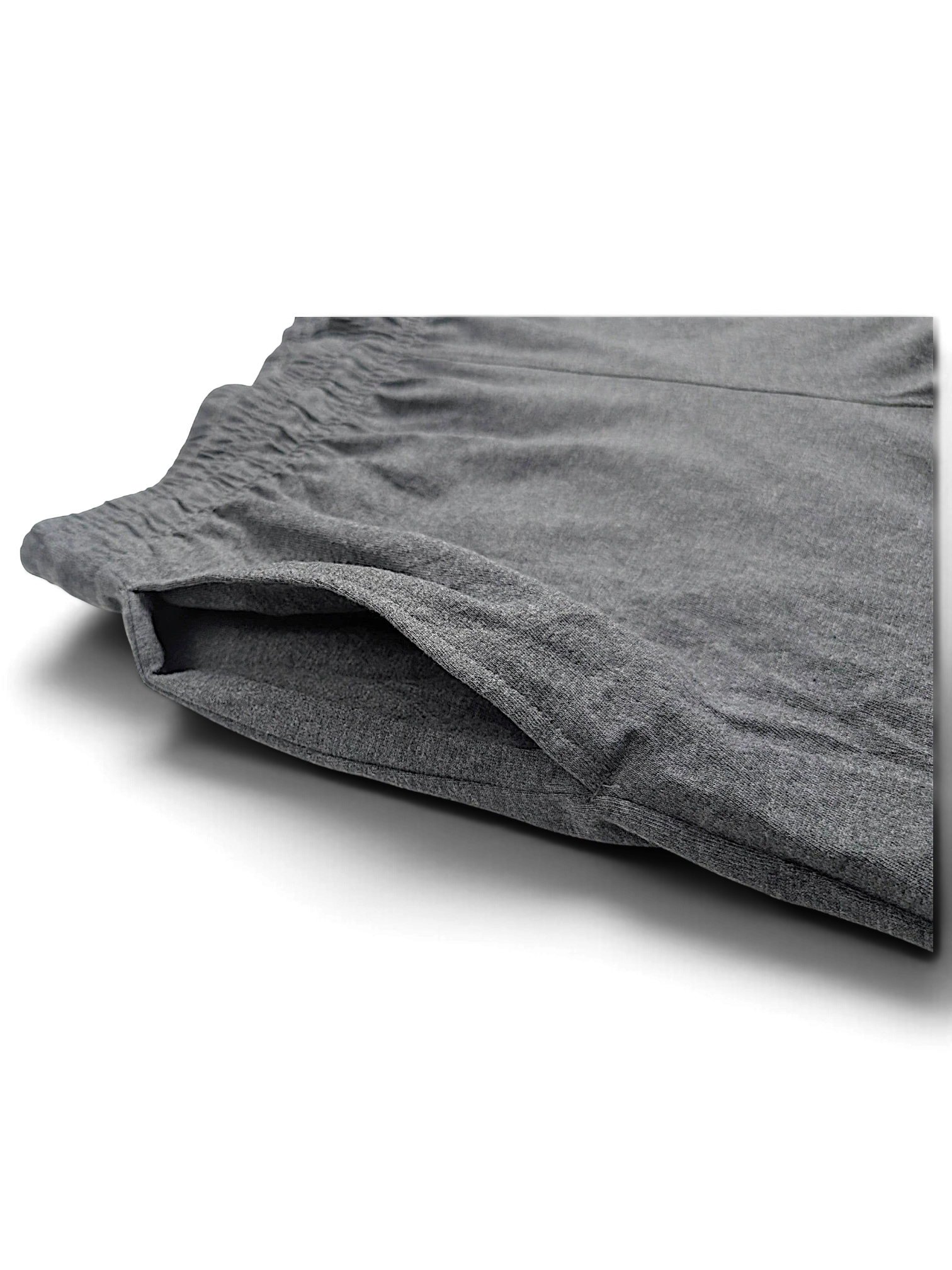 JAKE & IPI Champion light grey fleece joggers featuring a side pocket and elasticated waistband