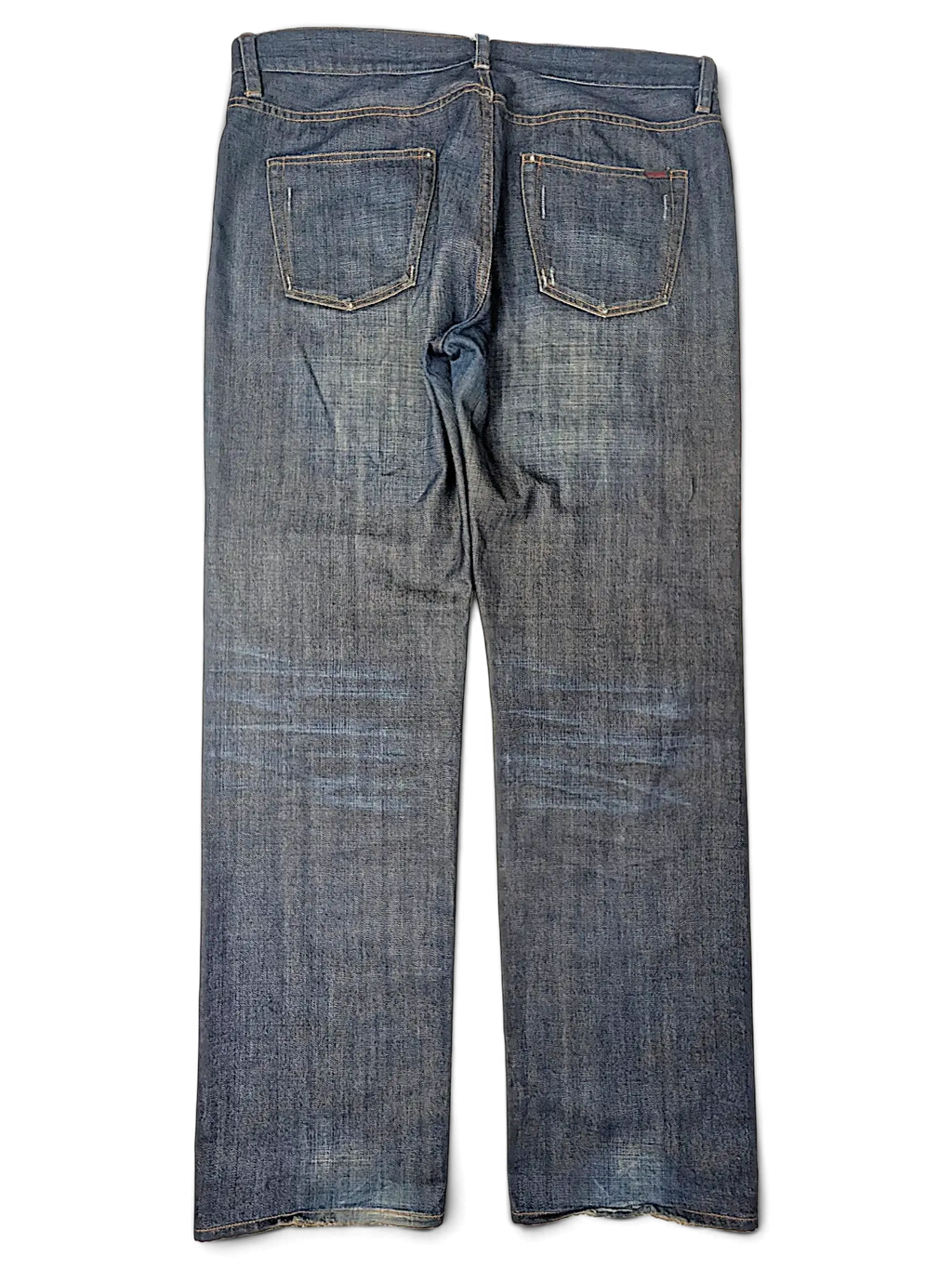JAKE & IPI Closed blue denim jeans featuring a classic five-pocket design and a straight-leg silhouette, back view.