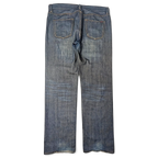 JAKE & IPI Closed blue denim jeans featuring a classic five-pocket design and a straight-leg silhouette, back view.
