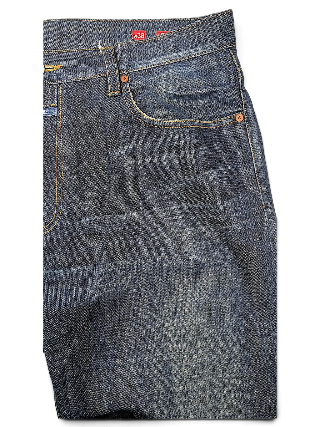 JAKE & IPI Closed blue denim jeans with classic five-pocket construction and a size 38 waist label