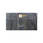 JAKE & IPI Closed dark blue denim jeans featuring a metal button and branded fabric label detail.