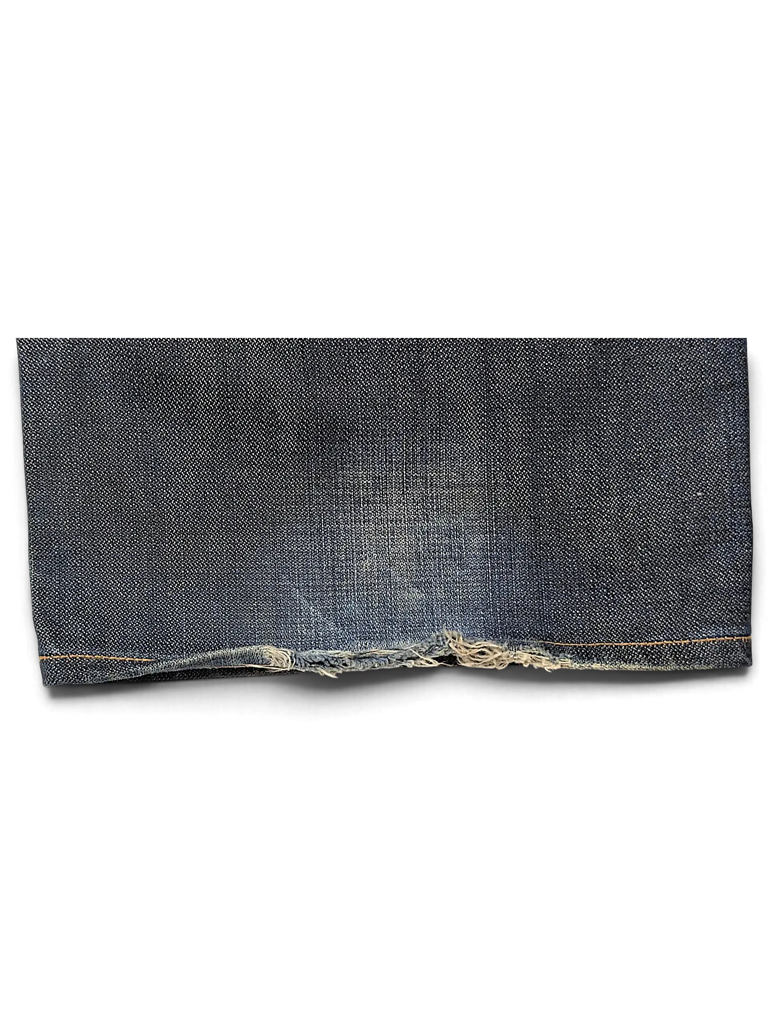 JAKE & IPI Closed dark blue denim jeans featuring a distressed frayed hem detail on the leg opening