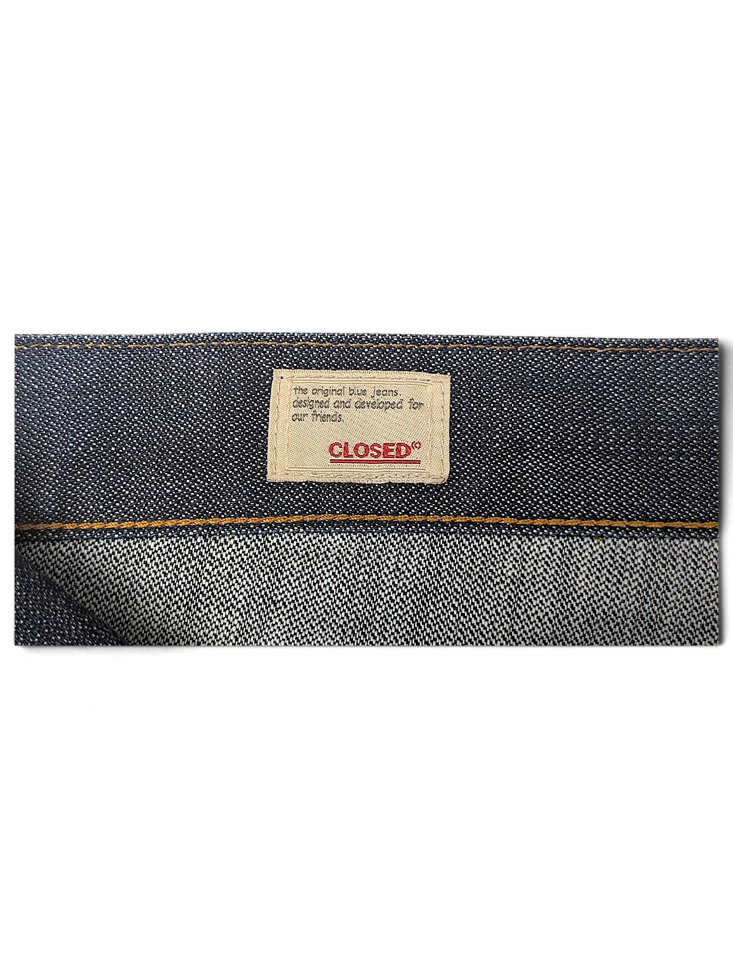 JAKE & IPI Closed denim jeans featuring a branded interior waist label with classic stitching details