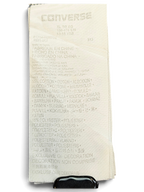 JAKE & IPI Converse Cropped College garment care label showing 55% cotton and 45% polyester fabric composition