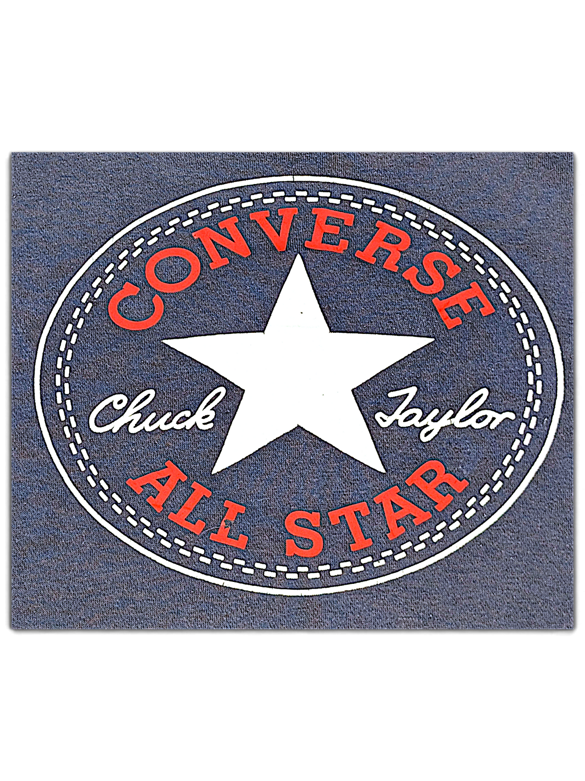 JAKE & IPI Converse Cropped College sweatshirt featuring a large red and white circular Chuck Taylor All Star logo.