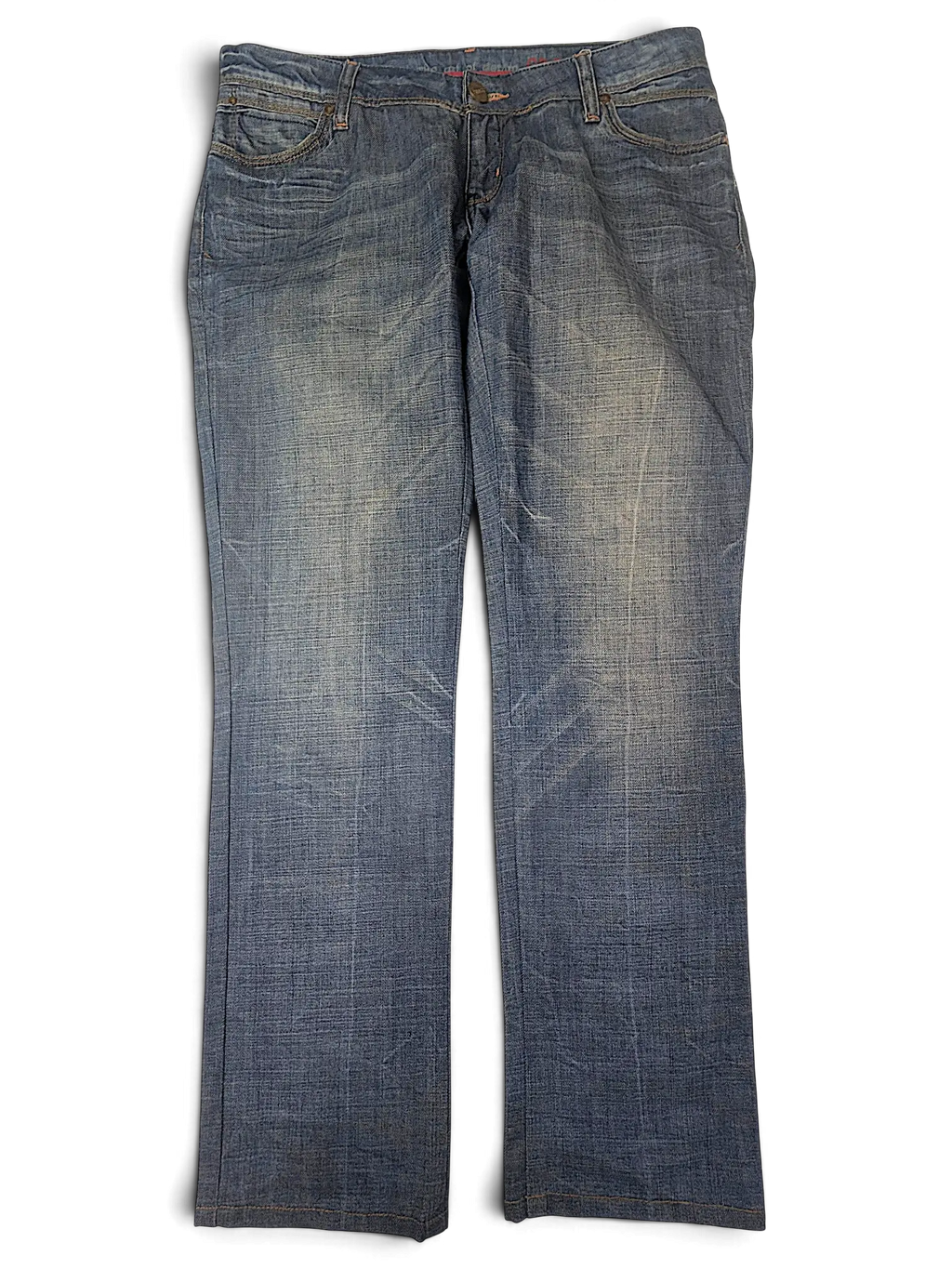 JAKE & IPI Cross Jeanswear co blue denim jeans with a faded wash and classic five-pocket design