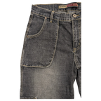 JAKE & IPI dark wash denim jeans, Model 6051, W31 L32, with contrast stitching and large front pocket.