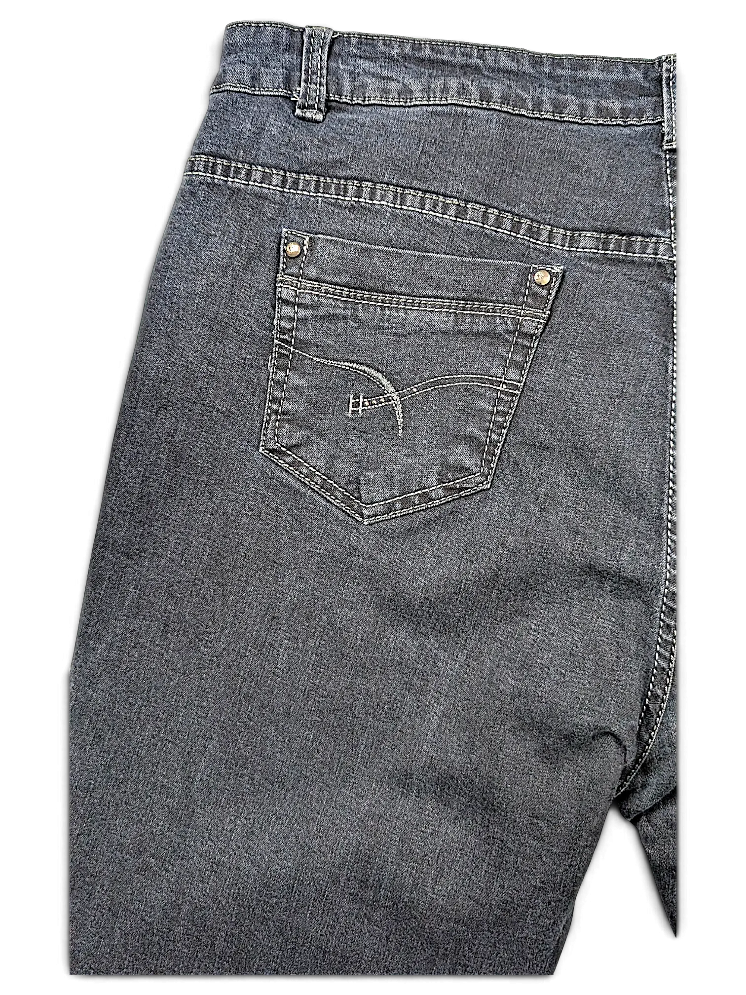 JAKE & IPI Miss Natalie MN Denim Division dark wash jeans featuring back pocket embroidery and silver rivets