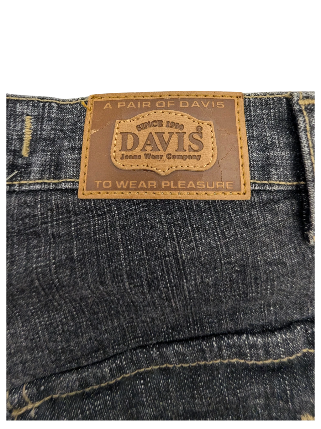 JAKE & IPI Davis Model 6051 dark wash denim jeans, size W31 L32, with leather brand patch.