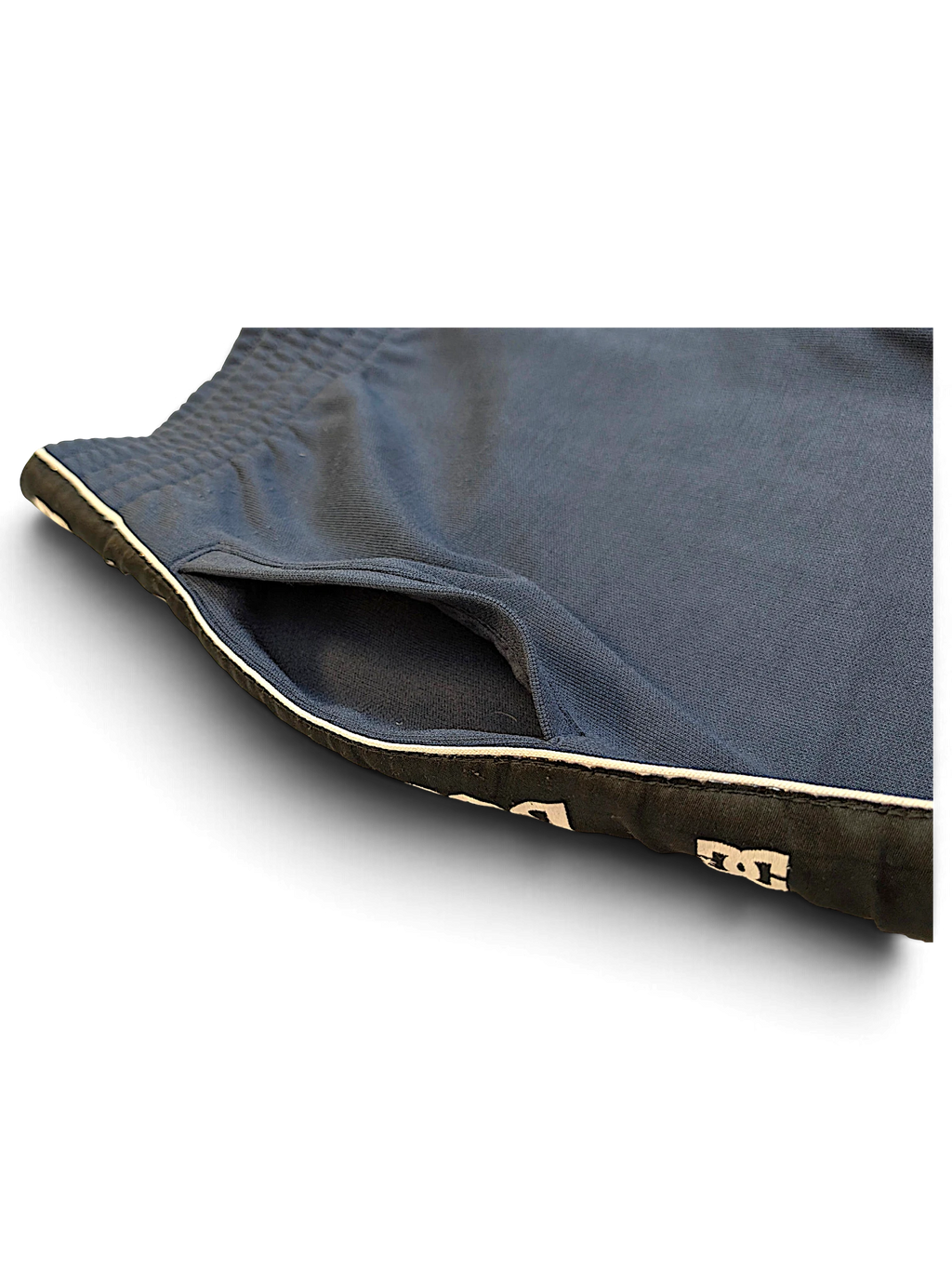 JAKE & IPI pre-owned DC dark grey track pants with branded side logo tape and pocket detail